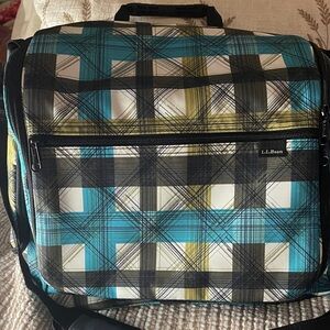 L.L. Bean Checkered Travel Bag With Removable Strap